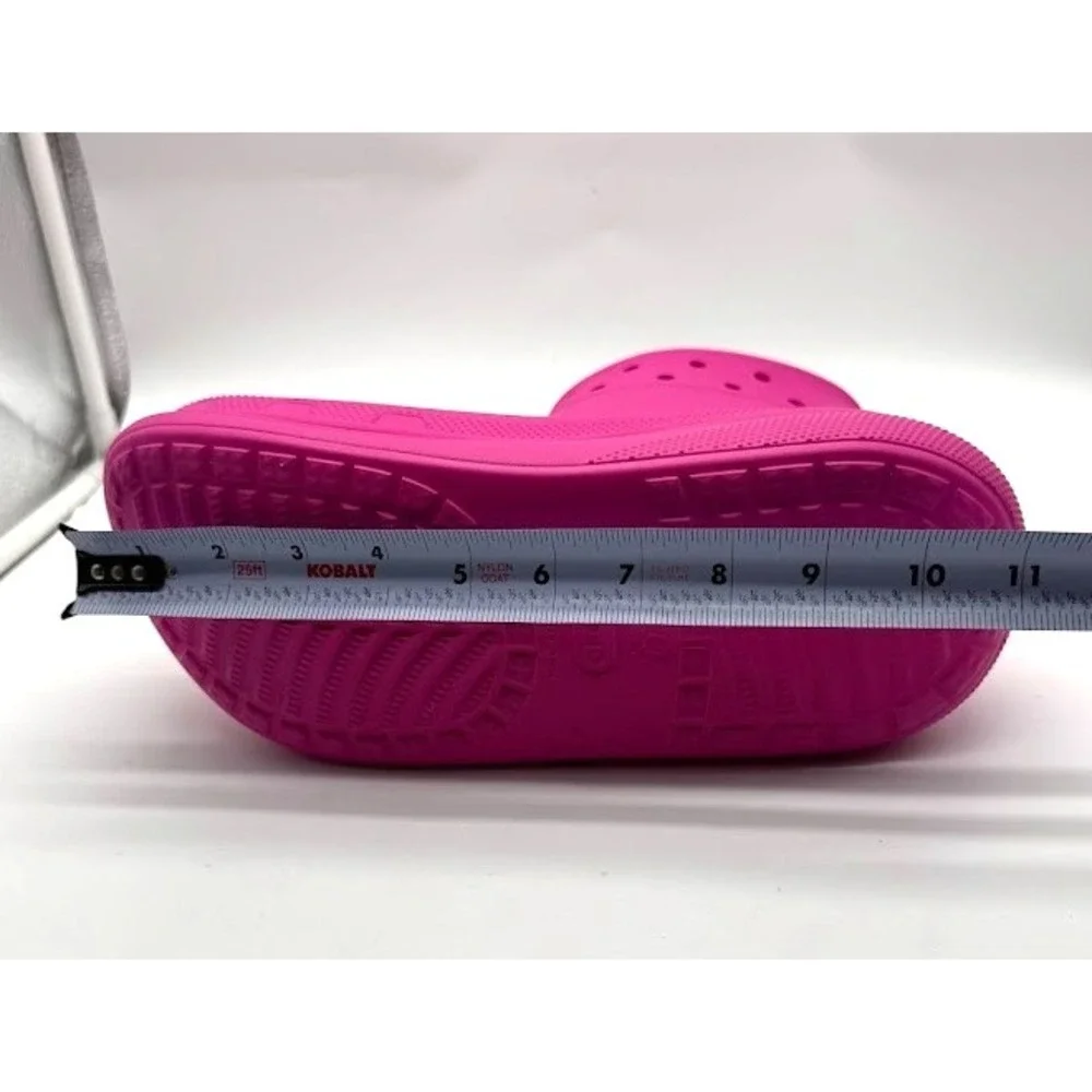 Crocs Crush Rain Boot Pink Women's M7 W9 Waterproof Ankle Boots Rubber C21